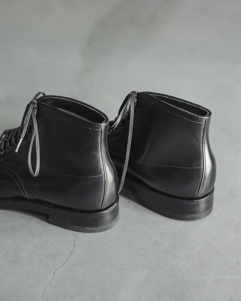 ANATOMICA by ALDEN PLANE TOE BOOT - CALF - BLACK