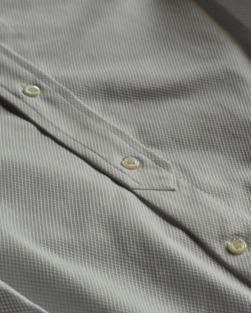 GP SHIRT - AIRTEX MESH - WHITE & NAVY