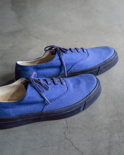 WAKOUWA LOW CUT KYOTO LIMITED - KATSURA BLUE CANVAS - BLUE SOLE