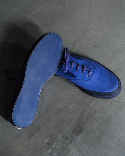 WAKOUWA LOW CUT KYOTO LIMITED - KATSURA BLUE CANVAS - BLUE SOLE