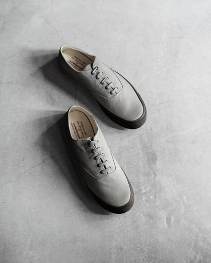 WAKOUWA LOW CUT SAPPORO LIMITED - SWIM GREY CANVAS - BROWN SOLE