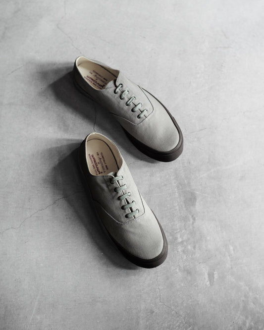 WAKOUWA LOW CUT SAPPORO LIMITED - SWIM GREY CANVAS - BROWN SOLE