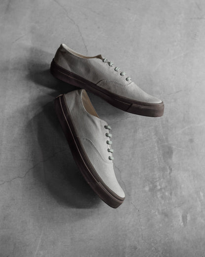 WAKOUWA LOW CUT SAPPORO LIMITED - SWIM GREY CANVAS - BROWN SOLE