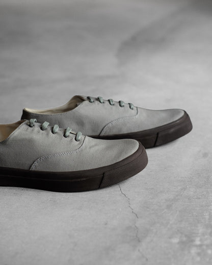 WAKOUWA LOW CUT SAPPORO LIMITED - SWIM GREY CANVAS - BROWN SOLE