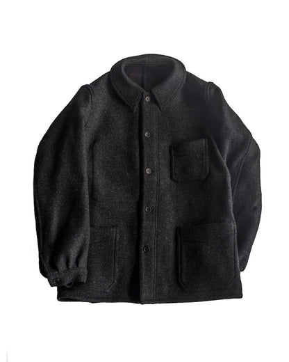 COLLETIN - DOUBLE WACE WOOL - CHARCOAL CHECK