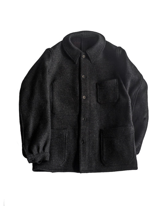 COLLETIN - DOUBLE WACE WOOL - CHARCOAL CHECK