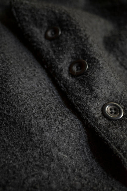 DOLMAN - BOILED WOOL - BLACK