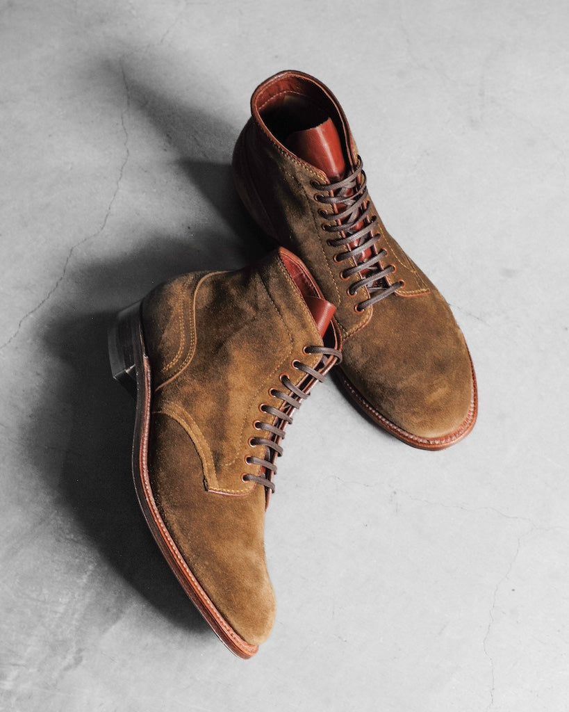 ANATOMICA by ALDEN PLANE TOE BOOT - SUEDE - SNUFF