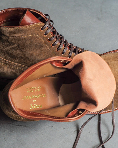 ANATOMICA by ALDEN PLANE TOE BOOT - SUEDE - SNUFF