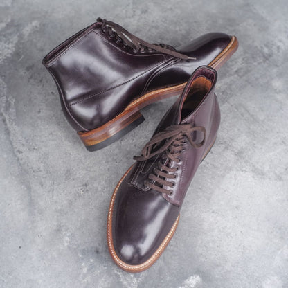 ANATOMICA by ALDEN PLANE TOE BOOT STORM WELT - CORDOVAN - #8