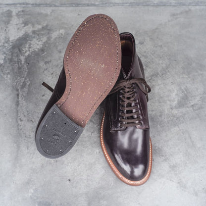 ANATOMICA by ALDEN PLANE TOE BOOT STORM WELT - CORDOVAN - #8