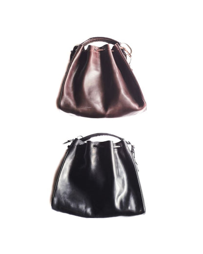 BOLSO CARTUCHO - LEATHER - BLACK & BROWN