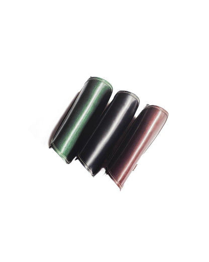 BOLSO ROCIO ASYMETRIC- LEATHER - BLACK & BROWN & GREEN