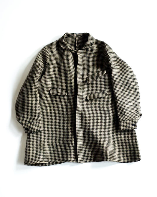ARTHUR - HOUND'S TOOTH LINEN - BLACK × NATURAL
