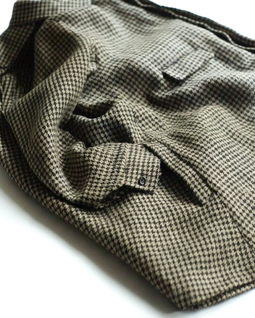 ARTHUR - HOUND'S TOOTH LINEN - BLACK × NATURAL