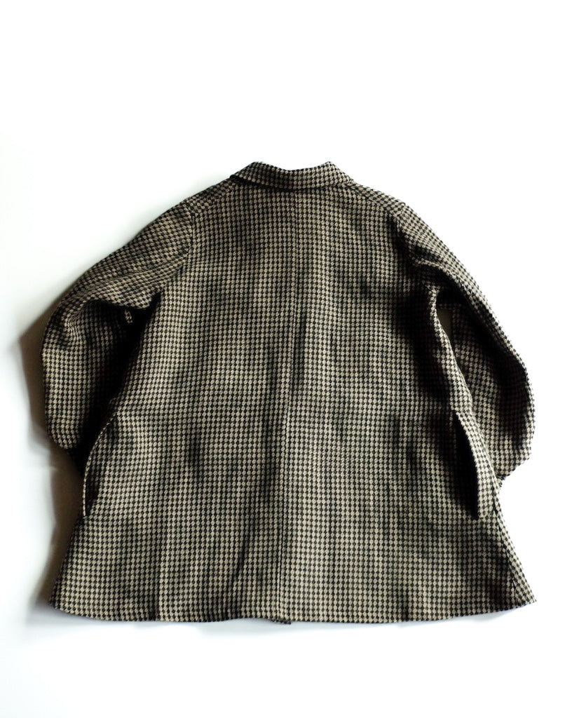 ARTHUR - HOUND'S TOOTH LINEN - BLACK × NATURAL