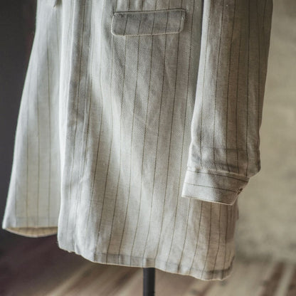 ARTHUR - IRISH LINEN - BEIGE TENNIS STRIPE