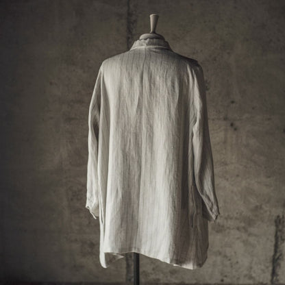 ARTHUR - IRISH LINEN - BEIGE TENNIS STRIPE