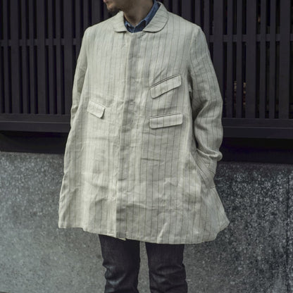 ARTHUR - IRISH LINEN - BEIGE TENNIS STRIPE