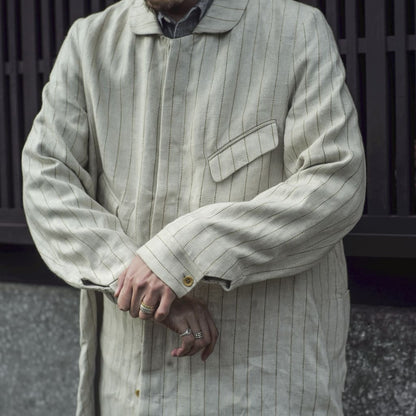 ARTHUR - IRISH LINEN - BEIGE TENNIS STRIPE