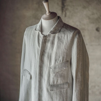 ARTHUR - IRISH LINEN - BEIGE TENNIS STRIPE