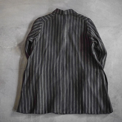 ARTHUR - IRISH LINEN - BLACK TENNIS STRIPE