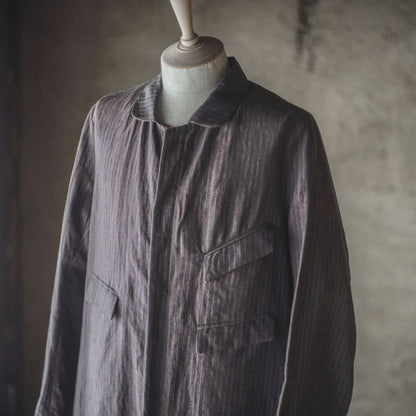 ARTHUR - IRISH LINEN - BROWN STRIPES