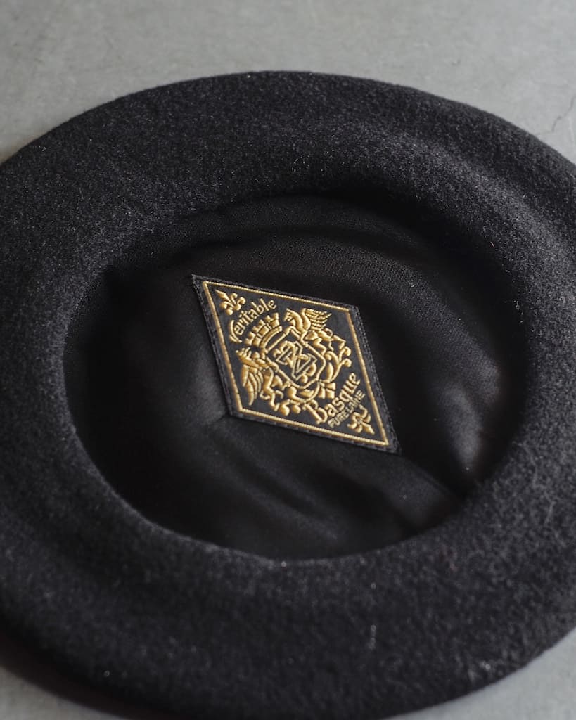 BASQUE BERET - WOOL - BLACK & NAVY & BROWN & NATURAL & RED