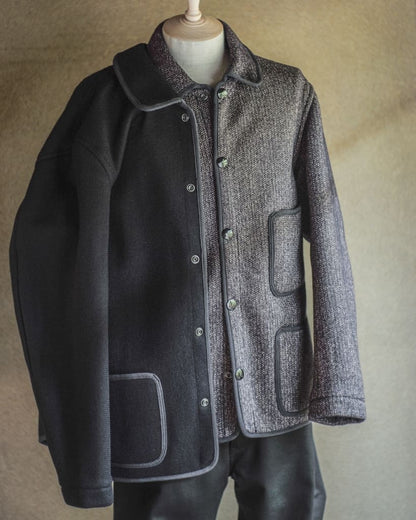 BB JACKET - WOOL × COTTON - DARK NAVY