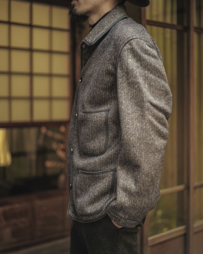 BB JACKET - WOOL × COTTON - SALT & PEPPER – ANATOMICA KYOTO
