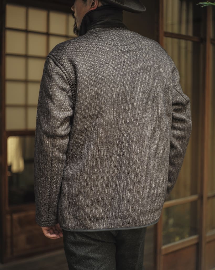 BB JACKET - WOOL × COTTON - SALT & PEPPER