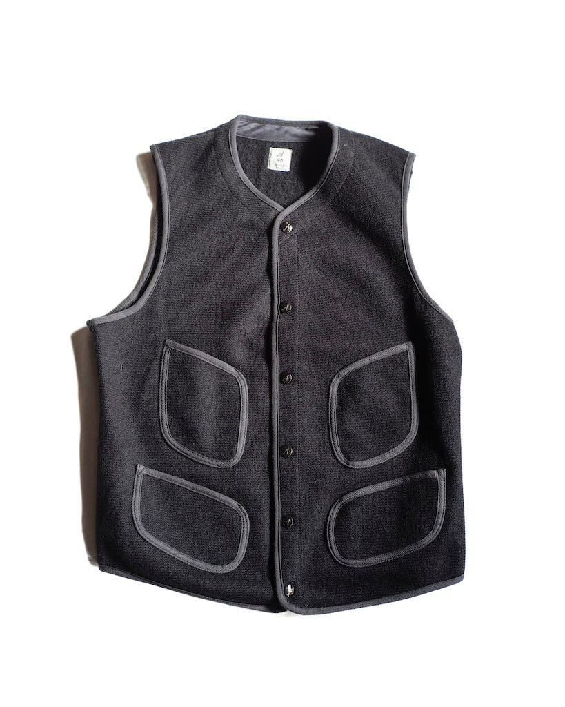 BB VEST - WOOL × COTTON - DARK NAVY