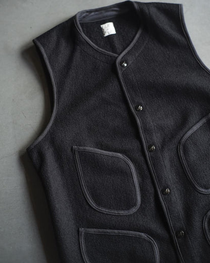 BB VEST - WOOL × COTTON - DARK NAVY