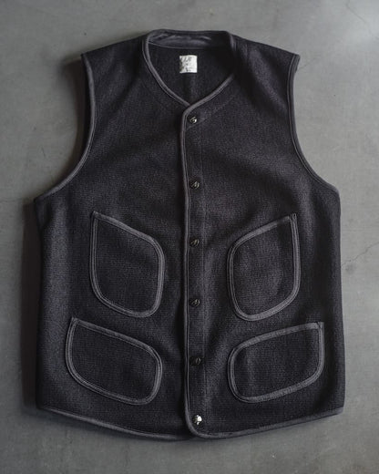 BB VEST - WOOL × COTTON - DARK NAVY