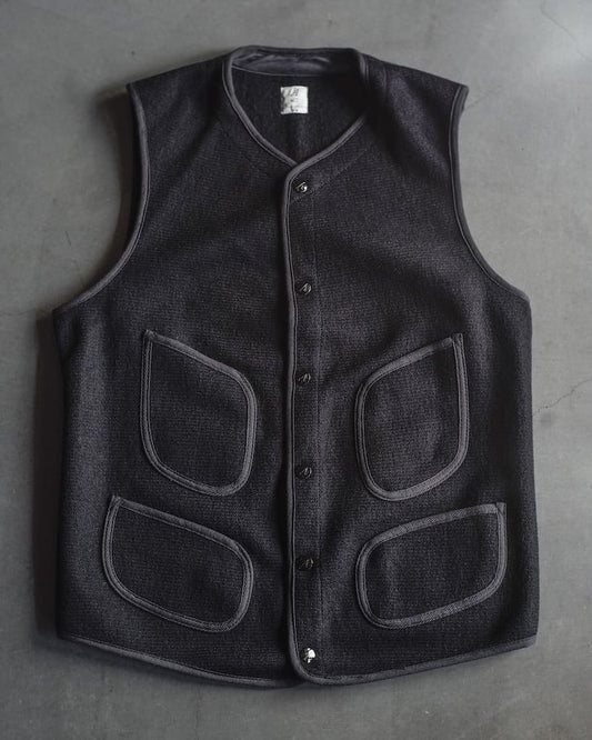 BB VEST - WOOL × COTTON - DARK NAVY