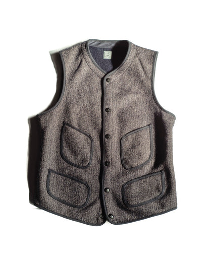 BB VEST - WOOL × COTTON - SALT & PEPPER