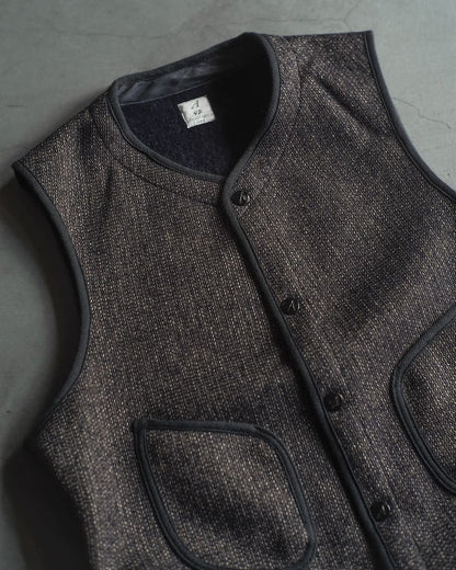 BB VEST - WOOL × COTTON - SALT & PEPPER