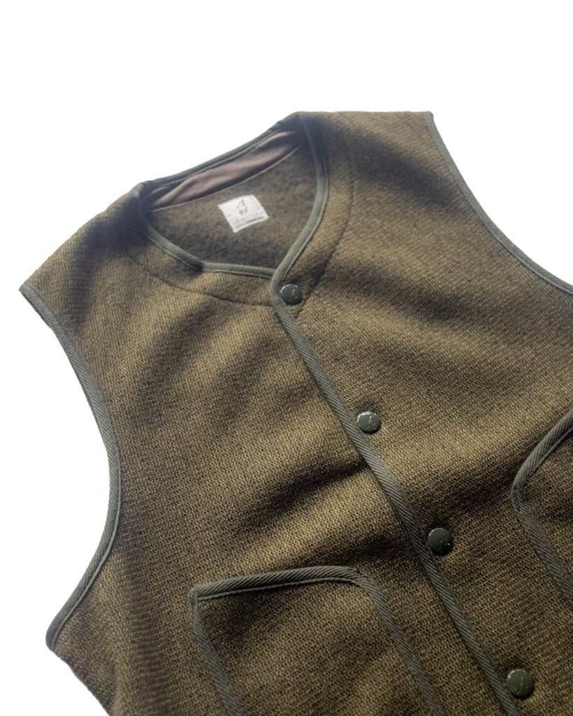 BB VEST - WOOL × COTTON - OLIVE