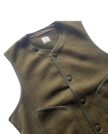BB VEST - WOOL × COTTON - OLIVE