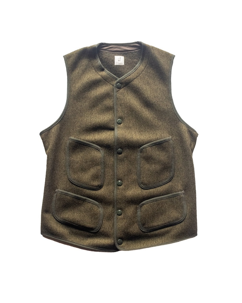 BB VEST - WOOL × COTTON - OLIVE