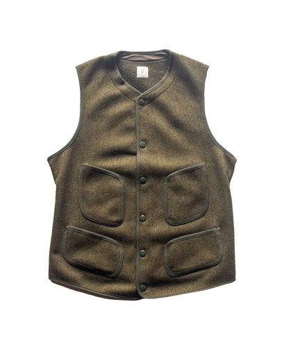 BB VEST - WOOL × COTTON - OLIVE