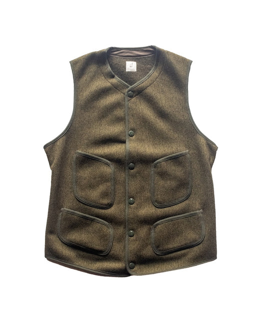 BB VEST - WOOL × COTTON - OLIVE