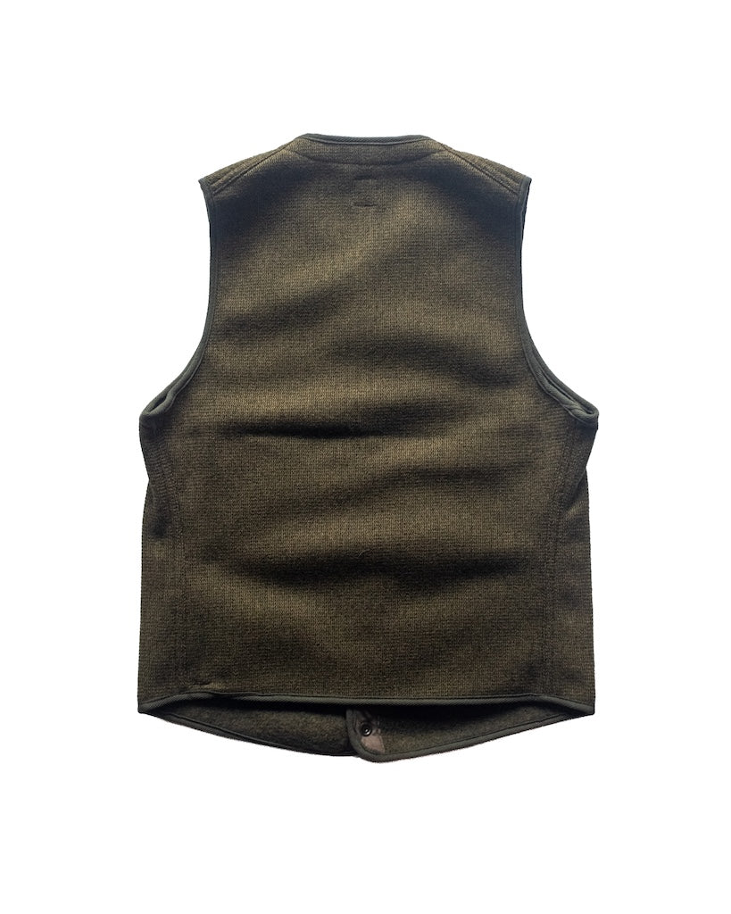 BB VEST - WOOL × COTTON - OLIVE