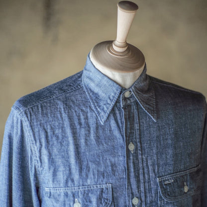 BIG A SHIRT - COTTON CHAMBRAY - INDIGO