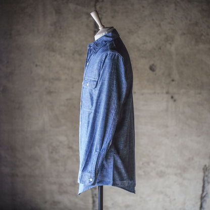 BIG A SHIRT - COTTON CHAMBRAY - INDIGO