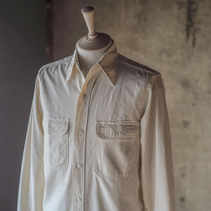 BIG A SHIRT - COTTON CHAMBRAY - NATURAL