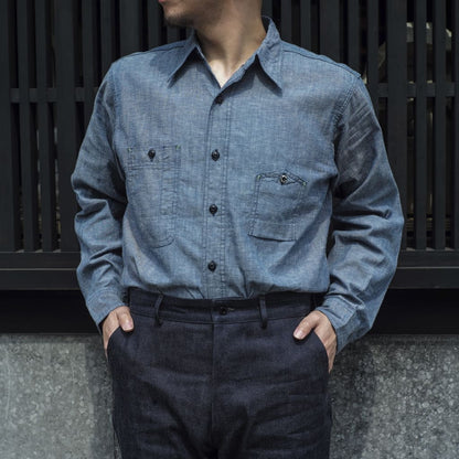 BIG YANK 1942 MODEL ORIGINAL - COTTON CHAMBRAY - INDIGO
