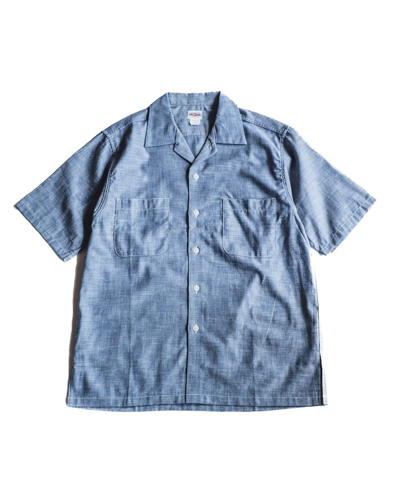 BIG YANK 1954 QLS CHAMBRAY - COTTON CHAMBRAY - INDIGO & NATURAL