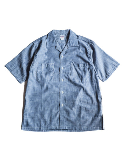 BIG YANK 1954 QLS CHAMBRAY - COTTON CHAMBRAY - INDIGO & NATURAL