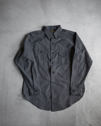 BIG YANK 1935 ORIGINAL CHAMBRAY - COTTON CHAMBRAY - BLUE & NATURAL & BLACK